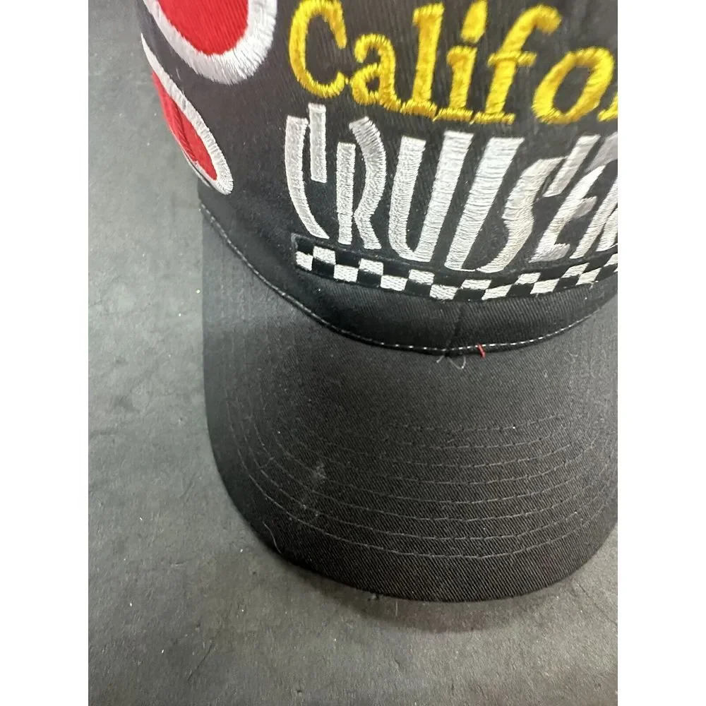 Vintage California Cruisers Spellout Red And Black Cap, Snapback Hat, - Sportcap
